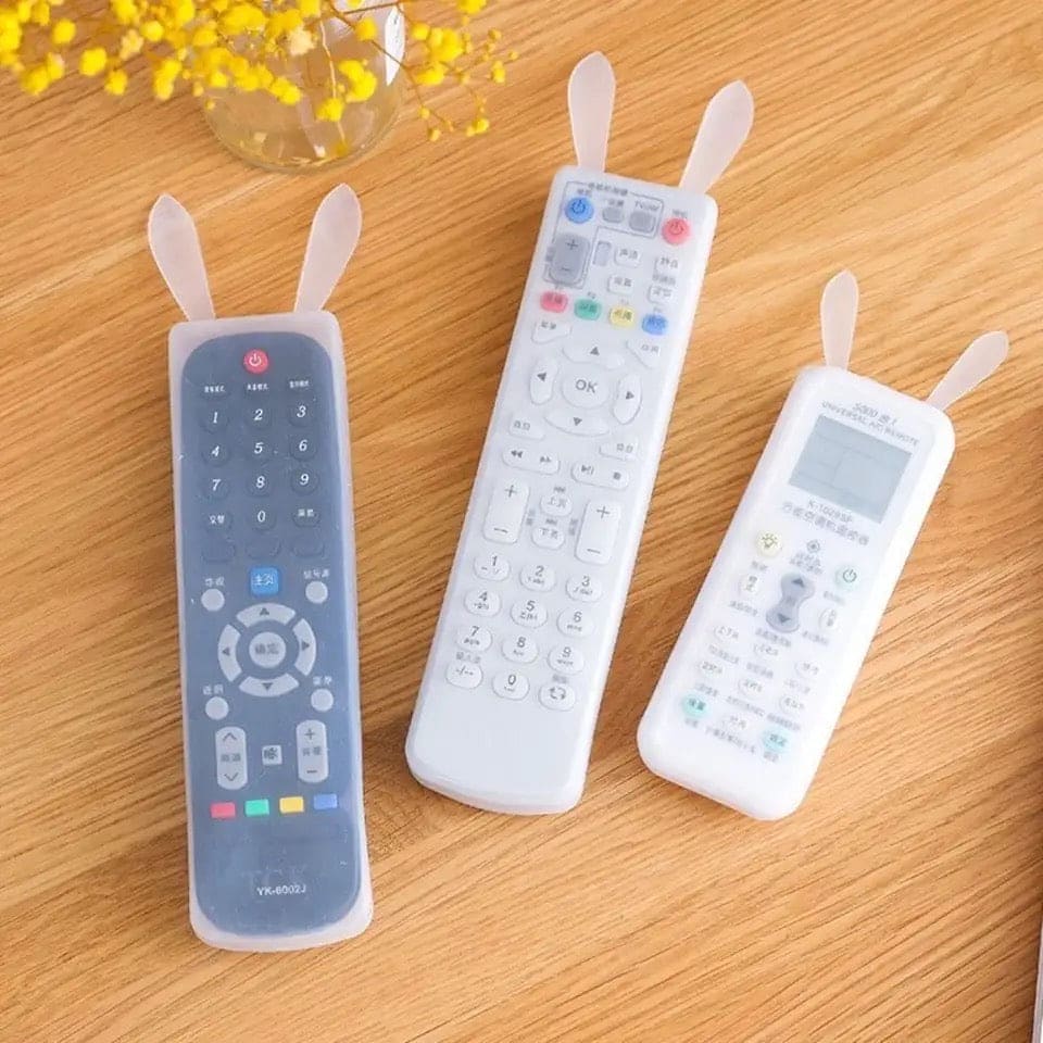 Silicon Rabbit RC Cover, Universal Home TV Remote Control Cover, Transparent Noctilucent Cover, Waterproof Clear Protector Skin Pouch Bag, Dust-proof Anti-fall Rabbit Ear Protective Case Silicon Rabbit RC Cover, Universal Home TV Remote Control Cover, Transparent Noctilucent Cover, Waterproof Clear Protector Skin Pouch Bag, Dust-proof Anti-fall Rabbit Ear Protective Case